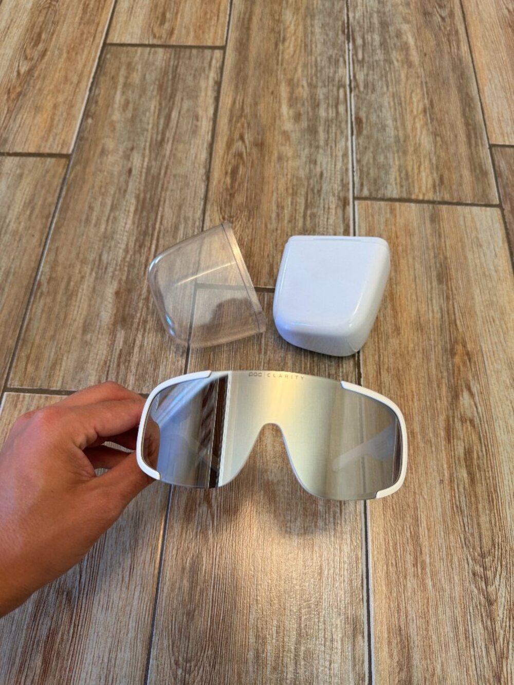 POC Aspire Cycling Sunglasses - White / Silver